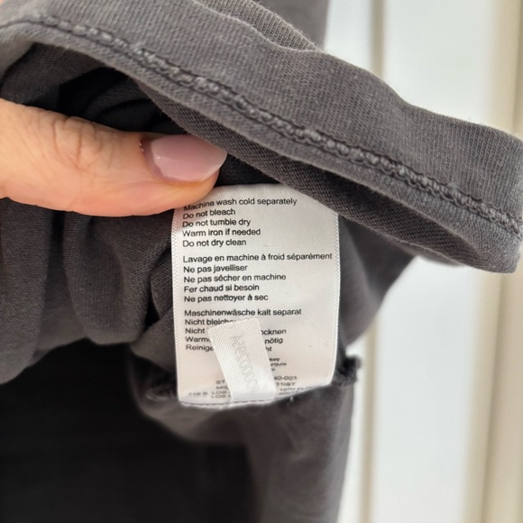 Anine Bing Lili Retro Eagle Tee Charcoal Graphic T Shirt S - Picture 4 of 9